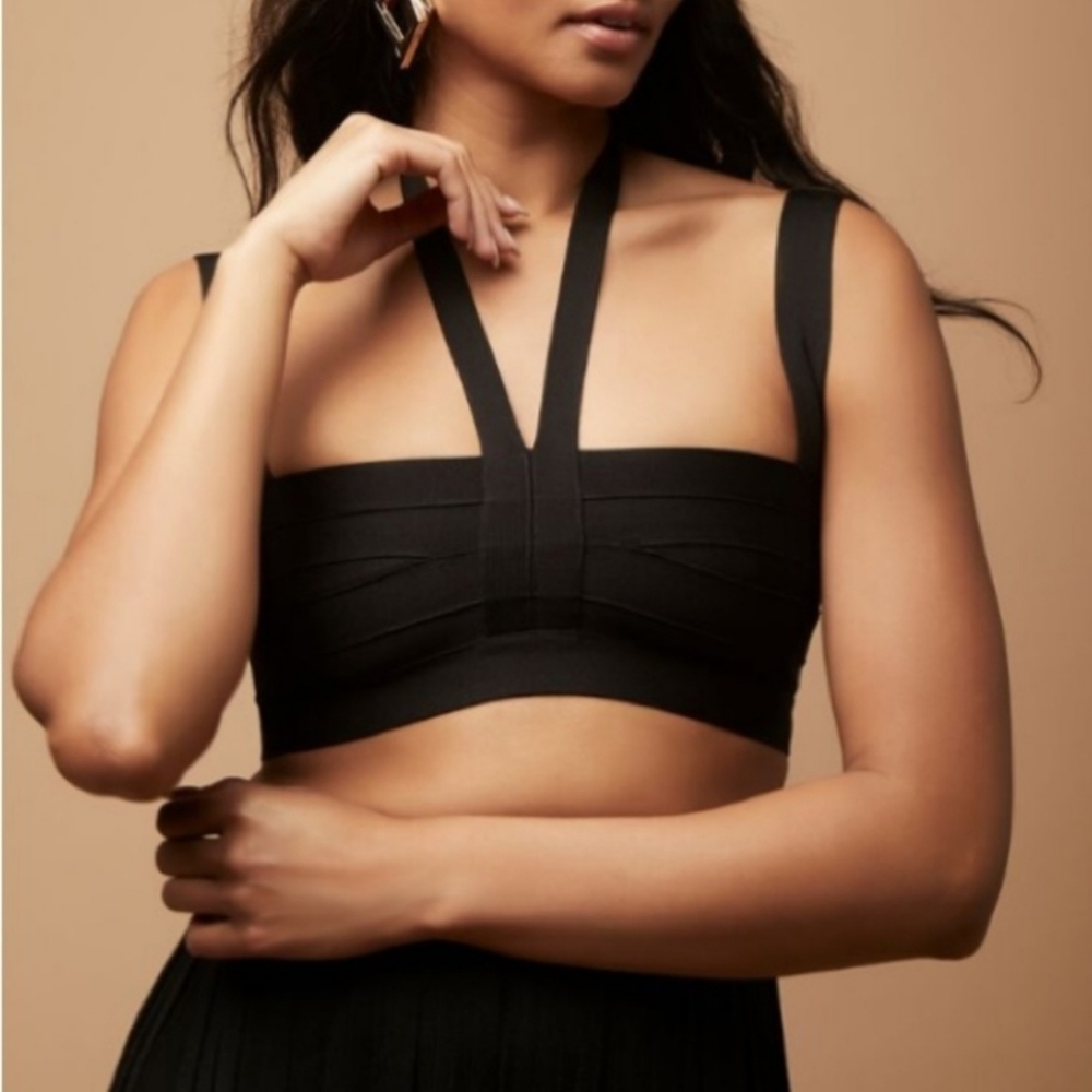 NWT HARVE LEGER and F21 Black Bandage Tube/Crop Top